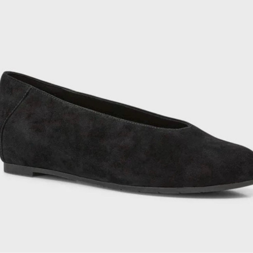 Eileen Fisher Suede Black Women's Flats